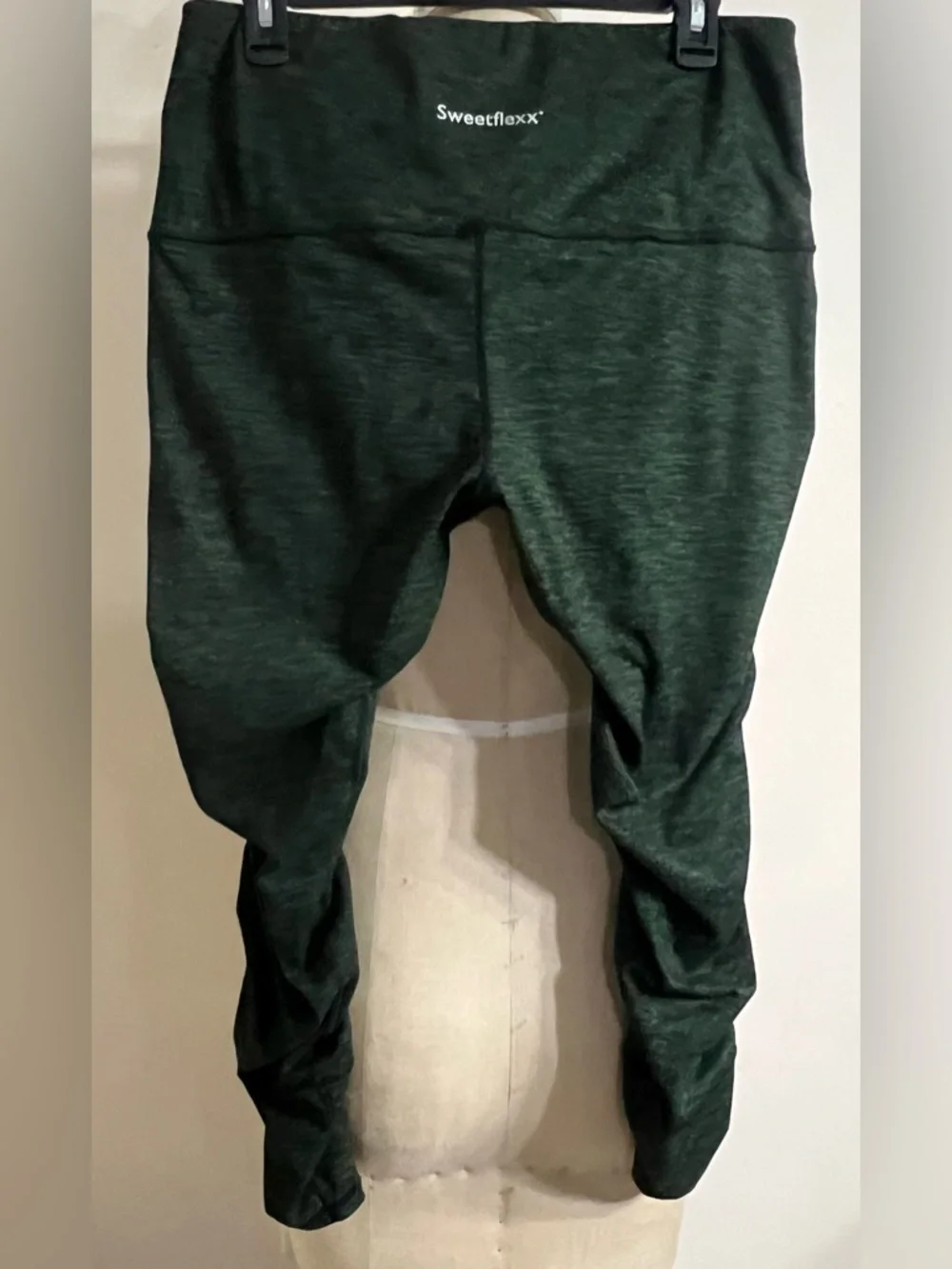 Sweetflexx Heathered Green High Rise Resistance Leggings With 4 Bands Size 14 - Picture 4 of 8